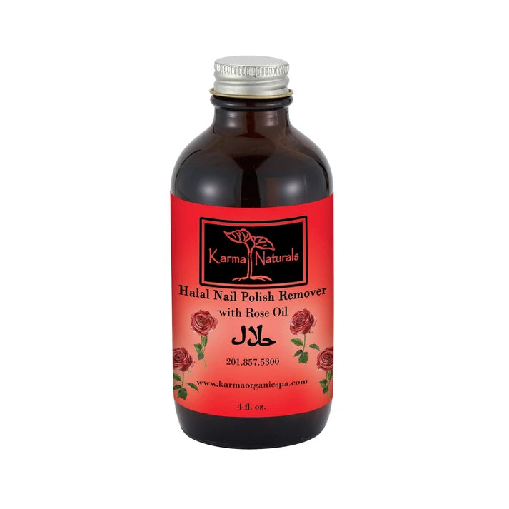 Karma Naturals Halal Nail Polish Remover with Soybean and Rose Oil