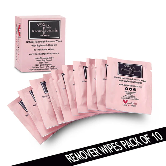 Karma Naturals Nail Polish Remover Wipes with Rose Oil