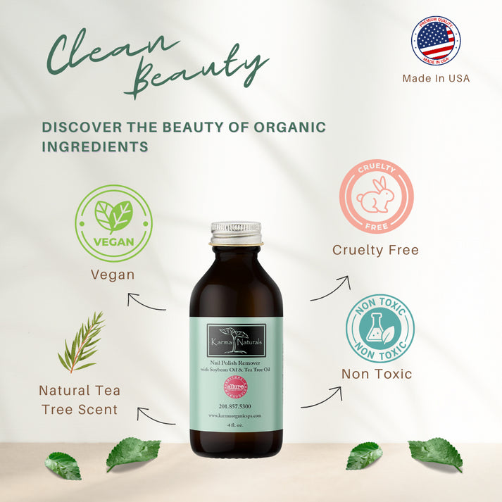 Karma Naturals Nail Polish Remover with Soybean and Tea Tree Oil