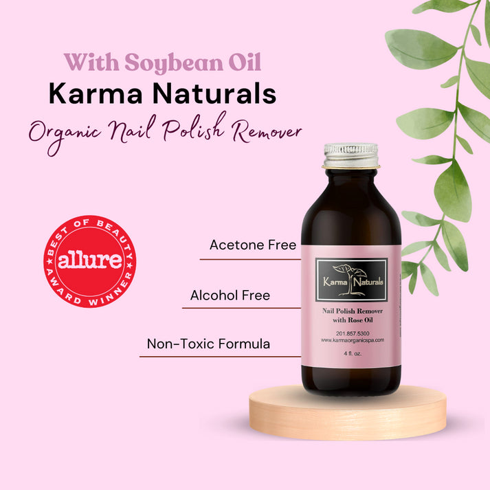 Karma Naturals Nail Polish Remover with Soybean and Rose Oil