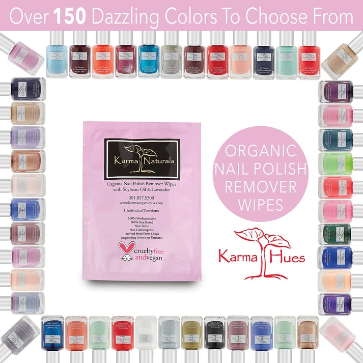 Karma Naturals Nail Polish Remover Wipes with Lavender Oil