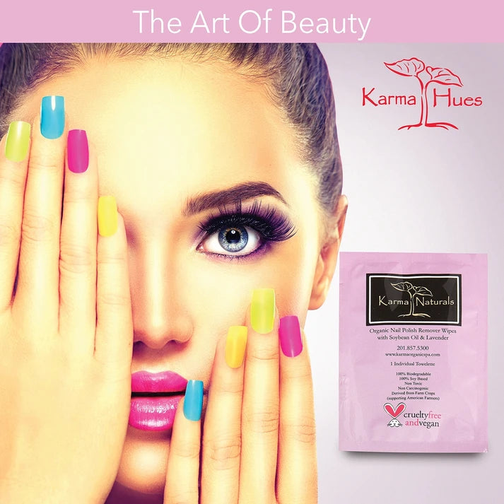 Karma Naturals Nail Polish Remover Wipes with Lavender Oil